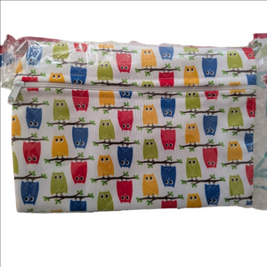 Colorful Owl Print Pouch